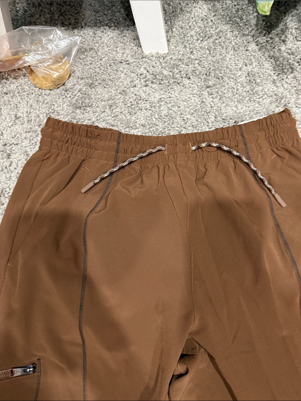 New with tags Jordan Tunnel Joggers Pants Cacao wow SMALL pockets brown fall - Picture 7 of 7